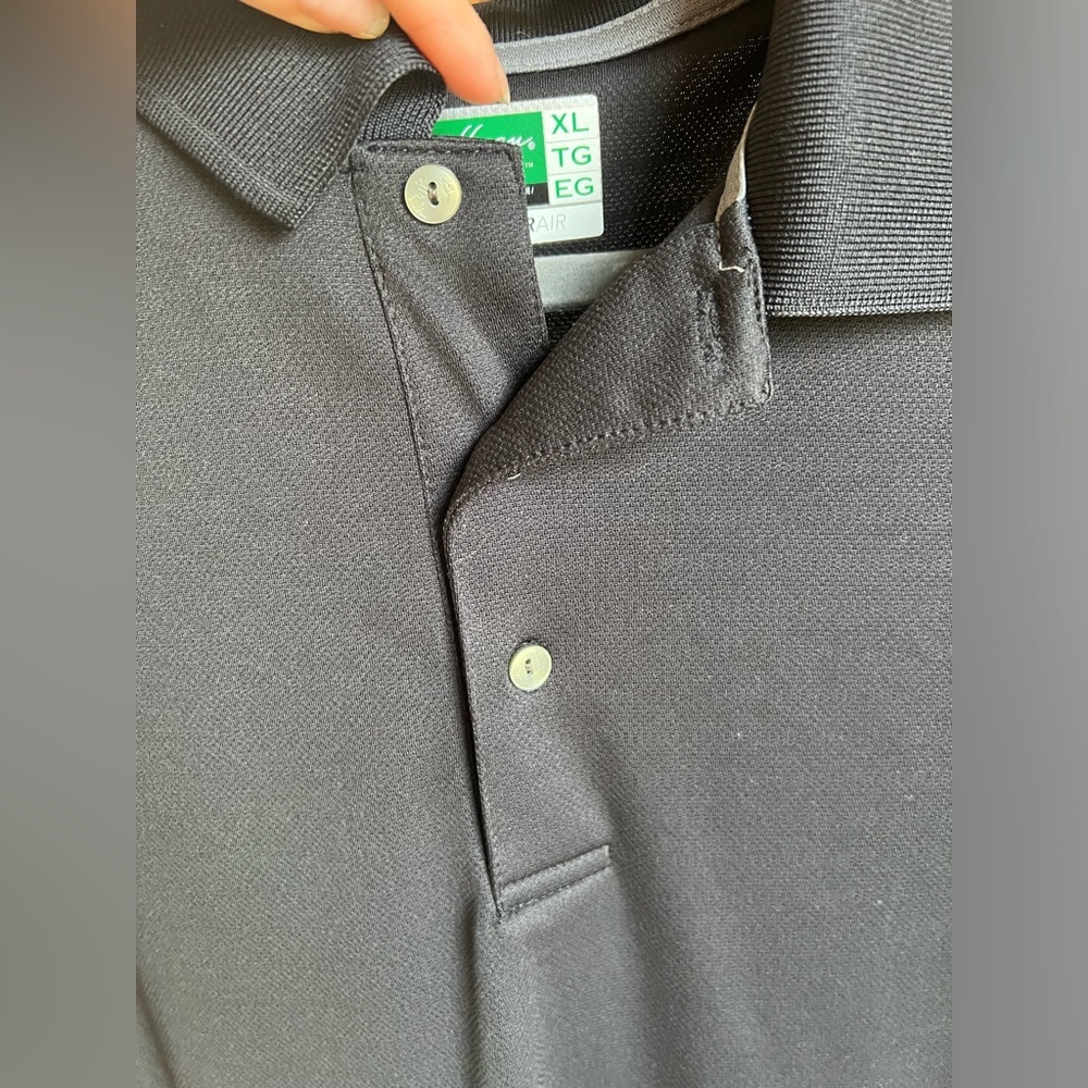 Men’s Ben Hogan Performace Power Air Black Lightweight Polo Golf Shirt - Picture 4 of 6